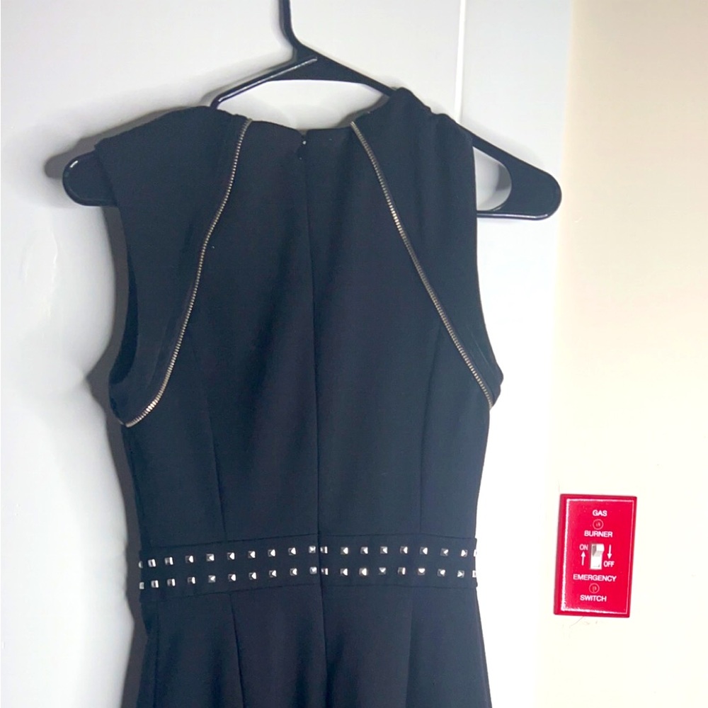 Michael Kors Black A-line silver studded dress